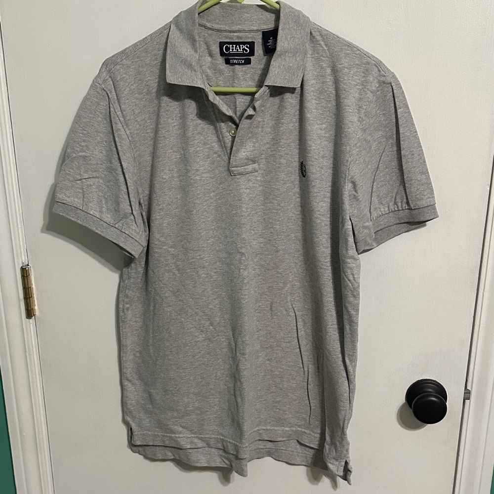 Chaps Light Gray Polo Shirt for Men‎